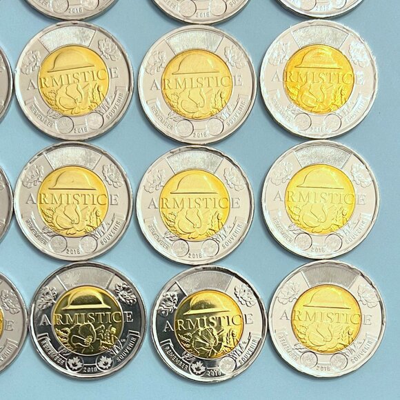 Canada 2018 '100th Anniversary Armistice 1918-2018' Roll of 25 x $2 Toonies! - Picture 10 of 16
